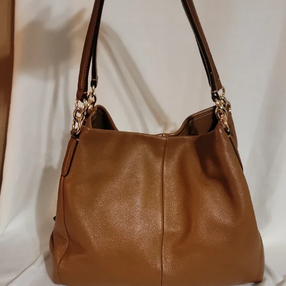 Coach Phoebe Leather Shoulder Bag - Picture 2 of 9